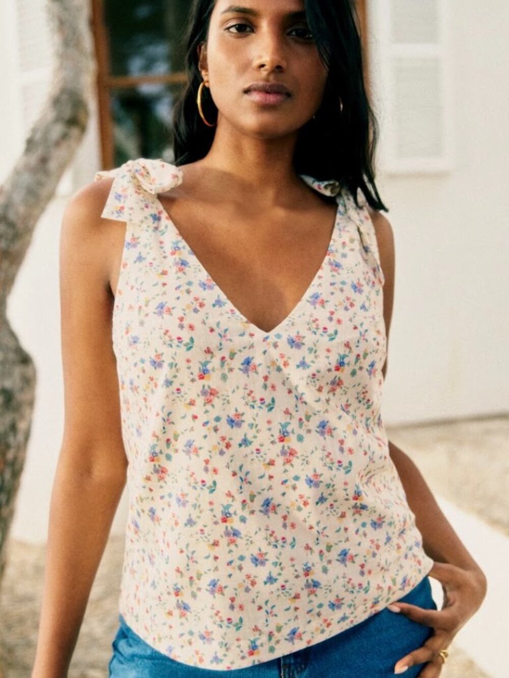 Sezane Lara Blouse in Melia Print Size 12 (FR 44) in Excellent condition